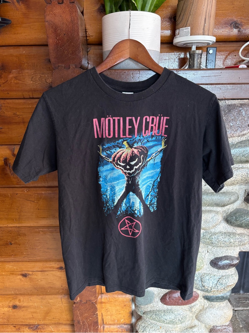 Mötley Crüe Black Graphic Band T-Shirt Medium Rock Metal Tee